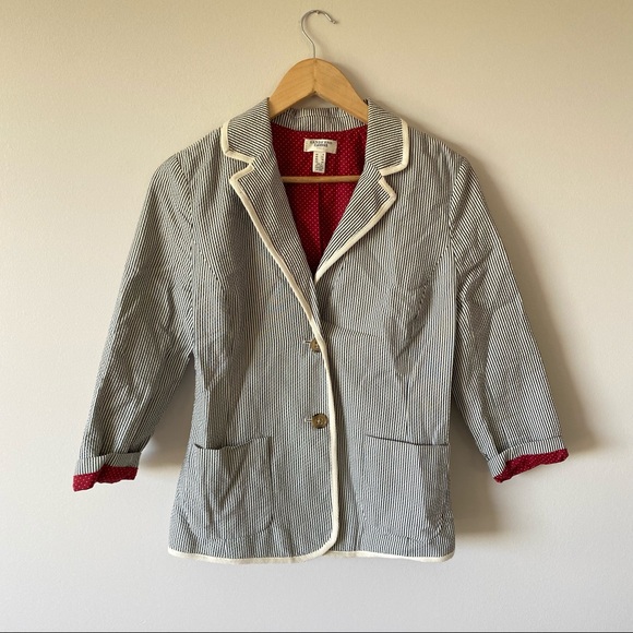 ❤️3/$30❤️Vintage Stripped Blazer - Picture 2 of 5